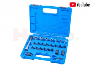 26 PCS  Bit Socket Set with Universal Jonit (3/8" Dr.)