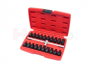 21PCS 3/8" DR Drain Plug Key Set