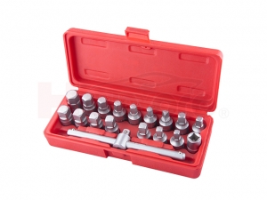 18PCS 1/2" DR Drain Plug Key Set